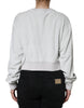 Dolce & Gabbana White Nylon Stretch Crew Neck Pullover Sweater