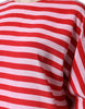 Dolce & Gabbana White Red Striped Silk Round Neck T-shirt
