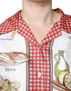 Dolce & Gabbana Multicolor Bread Print Collared Blouse Top