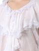 Dolce & Gabbana White Ruffles Lace Long Sleeve Blouse Top