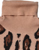 Dolce & Gabbana Beige Leopard Print Wool Turtleneck Top