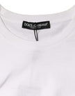 Dolce & Gabbana White Cotton Sleeveless Crew Neck T-shirt