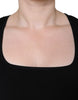 Dolce & Gabbana Black Long Sleeves Blouse Square Neck Top