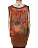 Dolce & Gabbana Brown Crystal Embellished Sleeveless Tank Top