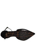 Dolce & Gabbana Black Suede Ankle Strap Pumps Heels Shoes