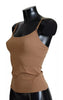Dolce & Gabbana Brown Nylon Stretch Sleeveless Top Underwear