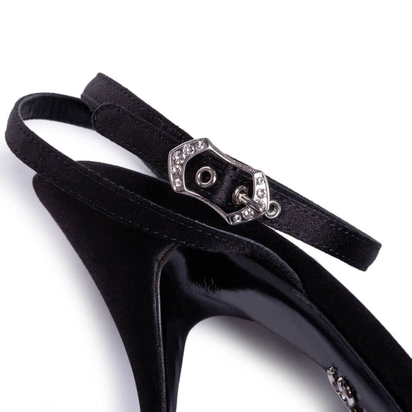 Dolce & Gabbana Black Goatskin Women Sandal