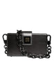 Dolce & Gabbana Metallic Gray DG BOX Leather Shoulder Chain Strap Bag