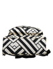 Dolce & Gabbana Black White Nylon Leather Travel Back Pack Bag