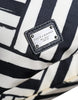 Dolce & Gabbana Black White Nylon Leather Travel Back Pack Bag