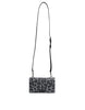 Dolce & Gabbana Black Gray Leopard Leather Bifold Card Slot Crossbody Bag