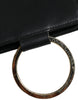 Dolce & Gabbana Black Leather Logo Plaque Neck Strap Card Coin Wallet