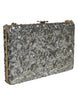 Dolce & Gabbana Silver Sequined Clutch Evening Crossbody Bag