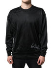 Dolce & Gabbana Black Polyester Pullover Sweatshirt Sweater