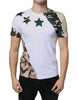 Dolce & Gabbana White Camouflage Stars Crew Neck T-shirt