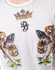 Dolce & Gabbana White Angel Crown Print Crew Neck T-shirt