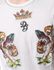 Dolce & Gabbana White Angel Crown Print Crew Neck T-shirt