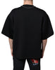 Dolce & Gabbana Black Polyester Necklace Embellished T-shirt
