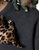 Dolce & Gabbana Gray Camouflage Animal Stuff Cotton T-shirt