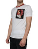 Dolce & Gabbana White Graphic Print Cotton Crew Neck T-shirt