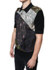 Dolce & Gabbana Multicolor Camouflage Patchwork Silk Polo T-shirt