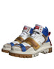 Dolce & Gabbana Multicolor Leather Trekking Sneakers Boots Shoes