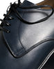 Dolce & Gabbana Navy Blue Leather Derby Dress Formal Shoes