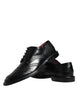 Dolce & Gabbana Black Leather Oxford Wingtip Formal Shoes