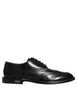 Dolce & Gabbana Black Leather Oxford Wingtip Formal Shoes