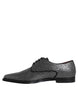 Dolce & Gabbana Silver Polyurethane Derby Formal Dress Shoes