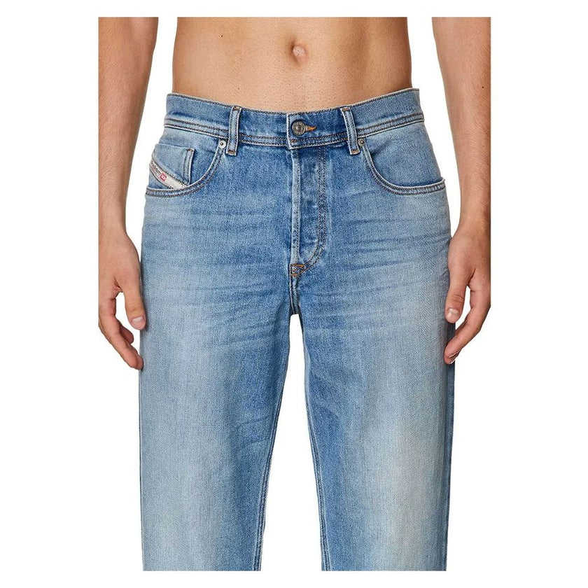 Diesel Light Blue Cotton Men's Regular-Fit Jean