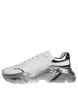 Dolce & Gabbana White Silver Daymaster Low Top Sneakers Shoes