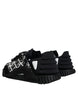 Dolce & Gabbana Black Logo Lace Up Low Top NS1 Sneakers Shoes