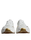 Dolce & Gabbana White Gold DAYMASTER Leather Sneakers Shoes