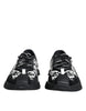 Dolce & Gabbana Black Logo Lace Up Low Top NS1 Sneakers Shoes