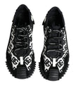 Dolce & Gabbana Black Logo Lace Up Low Top NS1 Sneakers Shoes
