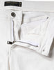 Dolce & Gabbana White Cotton Stretch Tattered Skinny Jeans