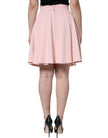 Dolce & Gabbana Pink Viscose High Waist A-line Mini Skirt