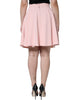 Dolce & Gabbana Pink Viscose High Waist A-line Mini Skirt