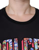 Dolce & Gabbana Black Cotton Logo Print Round Neck T-shirt
