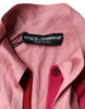 Dolce & Gabbana Pink Short Sleeves Pullover Ascot Collar Top