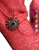 Dolce & Gabbana Pink Crystal Lurex Fantasy High Boots Shoes