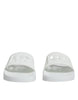 Dolce & Gabbana White Rubber Slides Sandals Beachwear Shoes