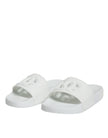 Dolce & Gabbana White Rubber Slides Sandals Beachwear Shoes