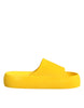 Dolce & Gabbana Yellow Rubber Slides Sandals Beachwear Shoes