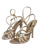 Dolce & Gabbana Beige Leather Stiletto Heels Sandals Shoes