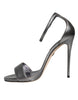 Dolce & Gabbana Silver KEIRA Heels Ankle Strap Sandals Shoes