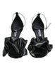 Dolce & Gabbana Black Leather Ankle Strap Heel Sandals Shoes