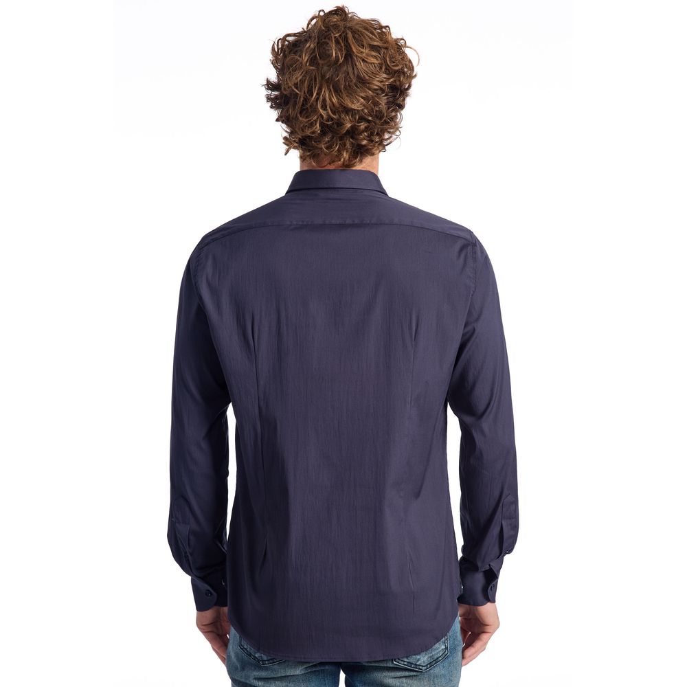 Baldinini Trend Blue Cotton Men's Shirt