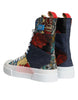 Dolce & Gabbana Multicolor Patchwork Logo High Top Sneakers Shoes